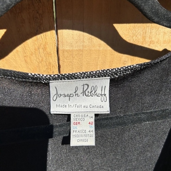 Joseph Ribkoff Black and Gray Blouse - Picture 5 of 10